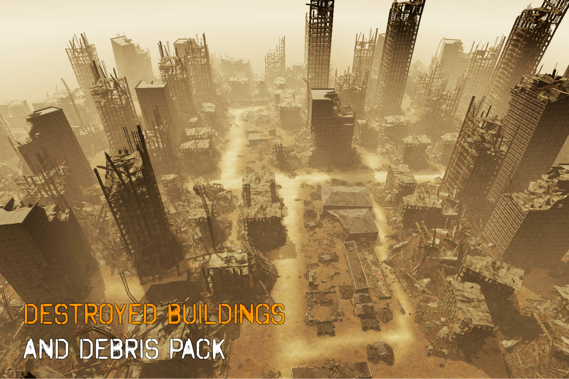 Destroyed Buildings and Debris Pack