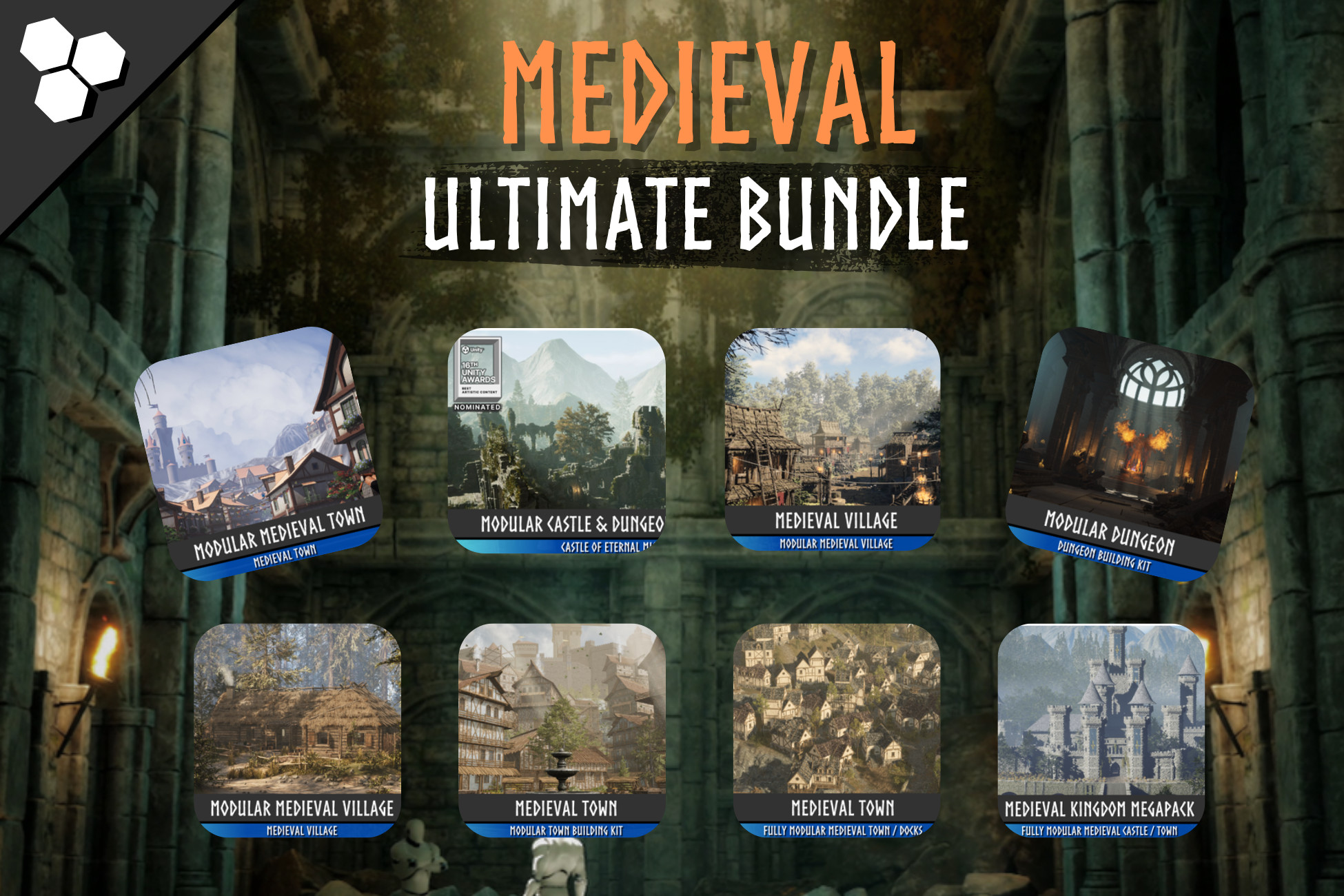 The Medieval Ultimate Bundle (Castle, Medieval Town, Medieval Village, Dungeon)